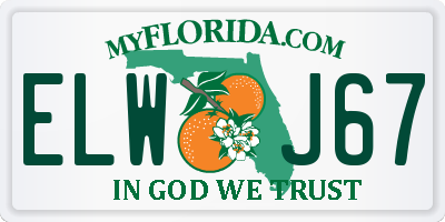 FL license plate ELWJ67