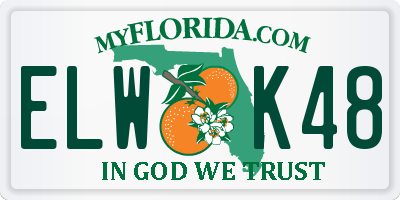 FL license plate ELWK48