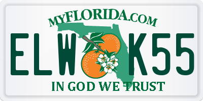 FL license plate ELWK55