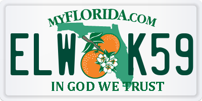 FL license plate ELWK59