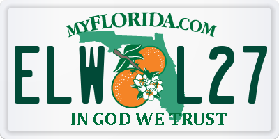 FL license plate ELWL27