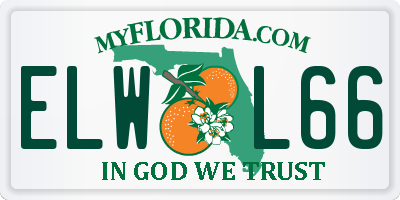 FL license plate ELWL66