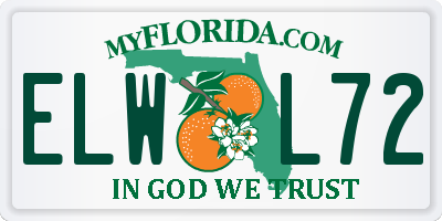 FL license plate ELWL72