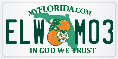 FL license plate ELWM03