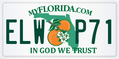 FL license plate ELWP71
