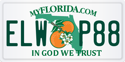 FL license plate ELWP88