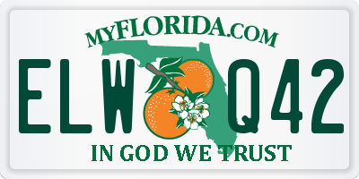 FL license plate ELWQ42
