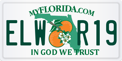 FL license plate ELWR19