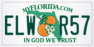 FL license plate ELWR57