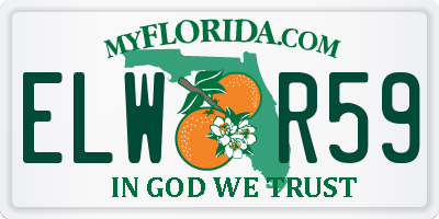 FL license plate ELWR59