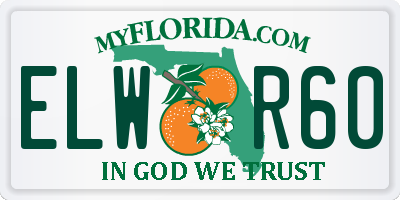 FL license plate ELWR60