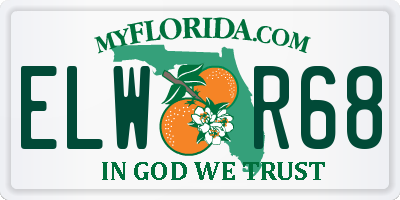 FL license plate ELWR68
