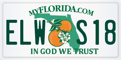 FL license plate ELWS18