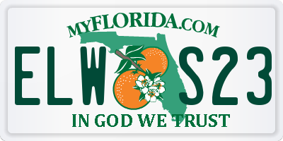 FL license plate ELWS23