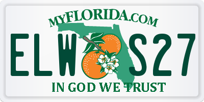FL license plate ELWS27