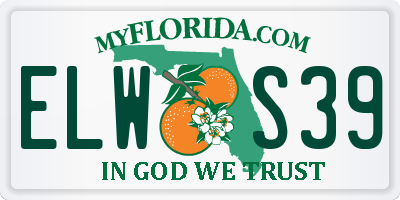 FL license plate ELWS39