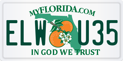 FL license plate ELWU35