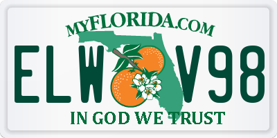 FL license plate ELWV98