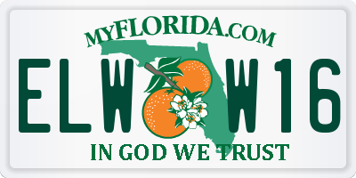 FL license plate ELWW16