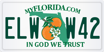 FL license plate ELWW42