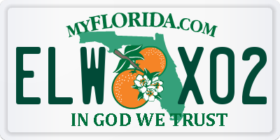 FL license plate ELWX02