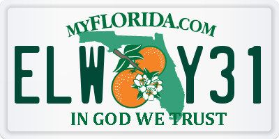 FL license plate ELWY31