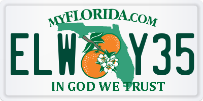 FL license plate ELWY35