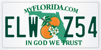 FL license plate ELWZ54