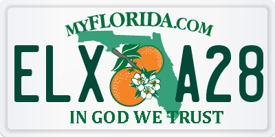FL license plate ELXA28