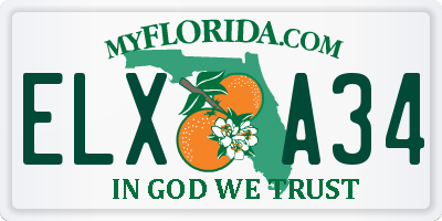 FL license plate ELXA34