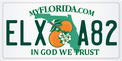 FL license plate ELXA82