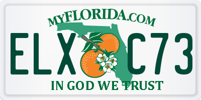 FL license plate ELXC73