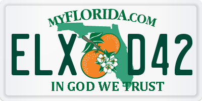 FL license plate ELXD42