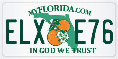 FL license plate ELXE76