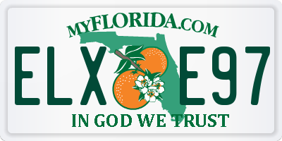 FL license plate ELXE97