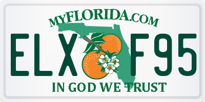 FL license plate ELXF95