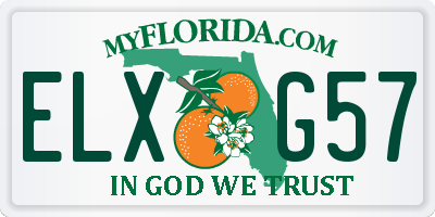 FL license plate ELXG57