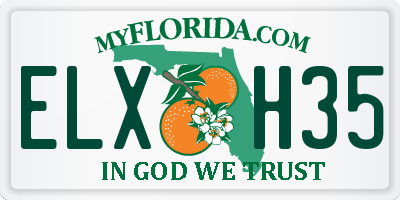 FL license plate ELXH35