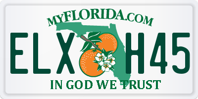 FL license plate ELXH45