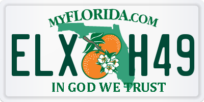 FL license plate ELXH49