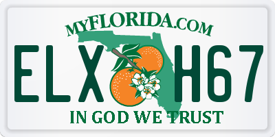FL license plate ELXH67