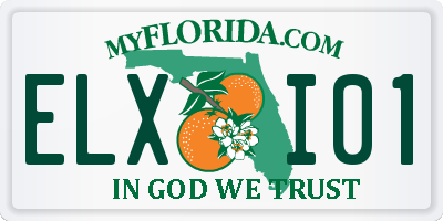 FL license plate ELXI01