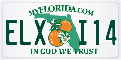 FL license plate ELXI14