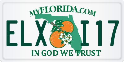 FL license plate ELXI17