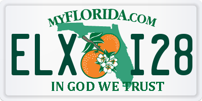 FL license plate ELXI28