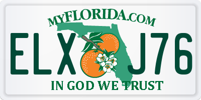 FL license plate ELXJ76