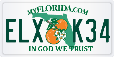 FL license plate ELXK34