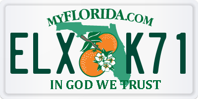 FL license plate ELXK71