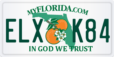 FL license plate ELXK84