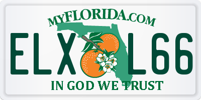 FL license plate ELXL66